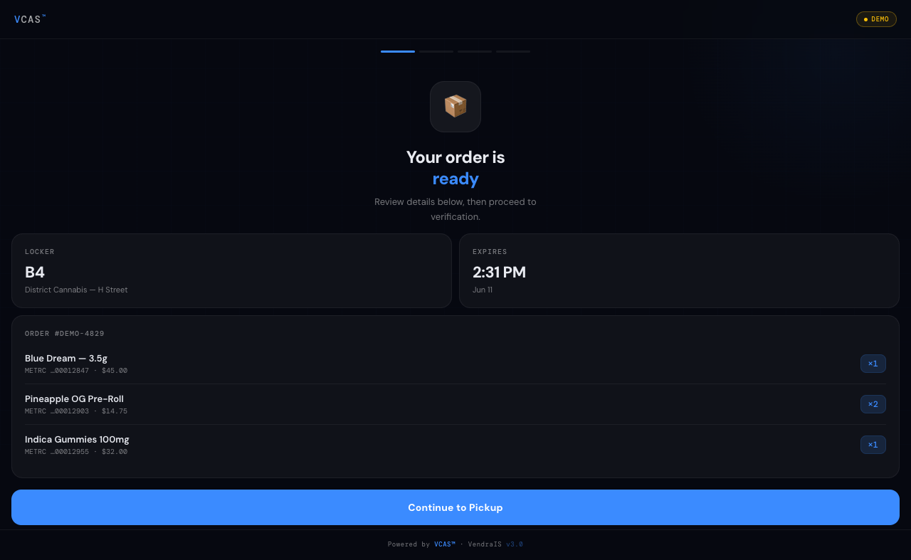 Order ready notification
