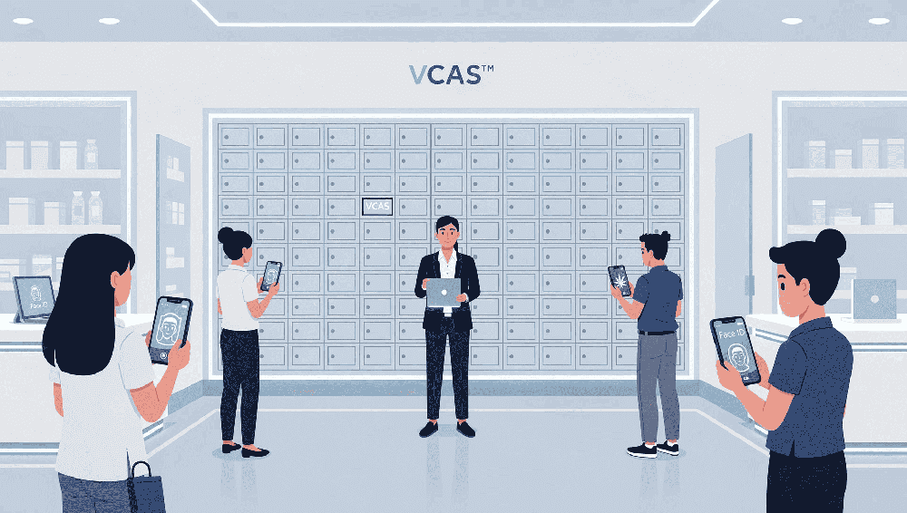 VCAS automated dispensary — biometric access, minimal staff